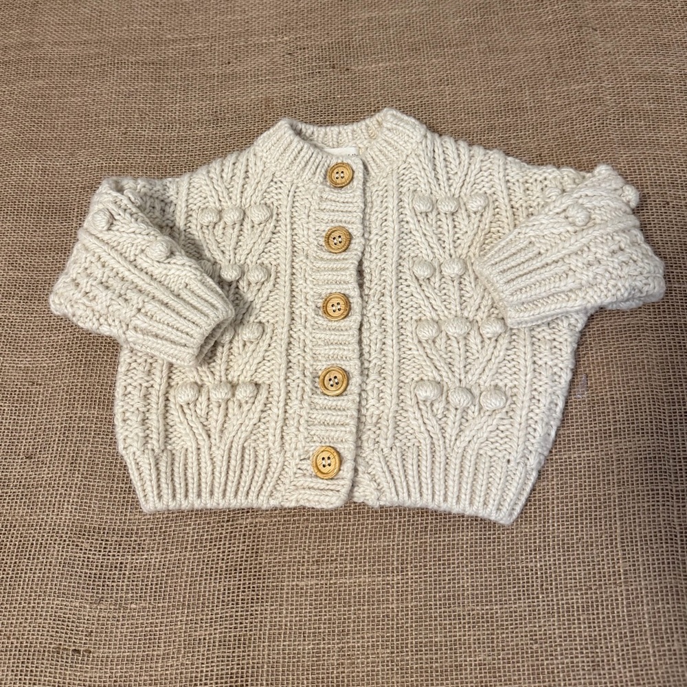 Rylee + Cru Cream Knit Cardigan